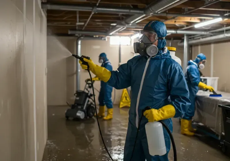 Basement Sanitization and Antimicrobial Treatment process in Graniteville, NY