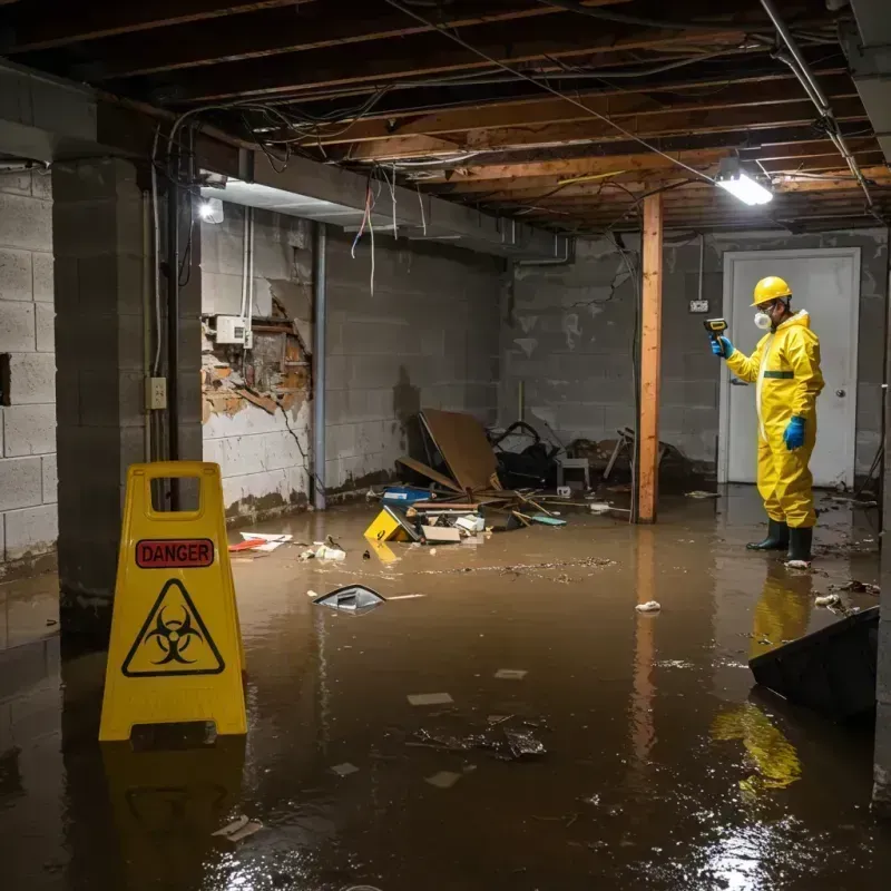 Flooded Basement Electrical Hazard in Graniteville, NY Property